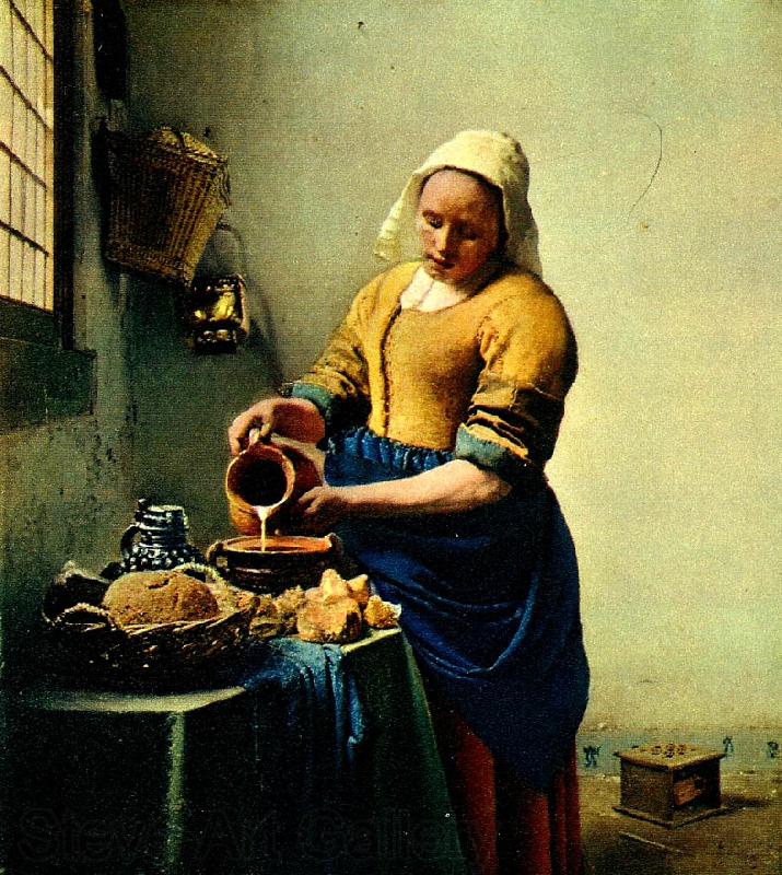 Jan Vermeer mjolkpigan Spain oil painting art